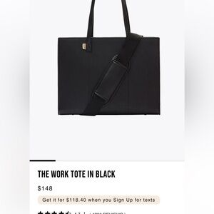 BEIS Black Work Tote